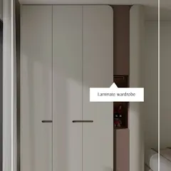 A look at various wardrobe shutter finishes I offer. From the warmth of veneer and the sleekness of acrylic laminate to the texture of PU finish, each option is designed to transform your storage into a statement piece.