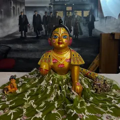 The fully repainted and dressed Laddu Gopal idol. It is a blessing to express my faith through colors.