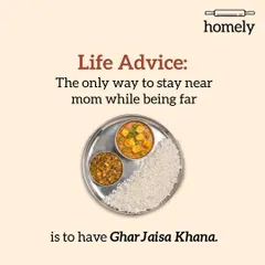 Living away from home is tough, but your meals don't have to be. This plate of simple paneer curry, dal, and rice is more than just food; it's a connection to home and a reminder of Mom's love, delivered right to you.