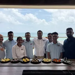 The Tipsy Co team in beautiful Sri Lanka. We brought our bartending expertise to this stunning destination, serving tropical flavors with the ocean as our backdrop.