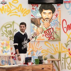 Presenting my portrait to the amazing actor Divyenndu, aka Munna Bhaiya. This was another piece for the Uni-ball Posca campaign, where I blended his portrait with my graffiti style.