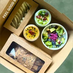 The Feel Good Gift Box is designed to be a hug in a box. It’s a wholesome and delicious combination of my creamy hummus, tangy sour cream, za’atar-spiced pita bread, crispy lavash, and a fresh, vibrant salad. It's the perfect way to send some good vibes and show someone you care.