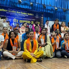 A wonderful gathering of yoga teachers and practitioners at the Yog Veer Samman 2022. It is inspiring to be part of a community that works so hard to spread the mission and vision of yoga.