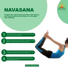 Navasana, or Boat Pose, directly targets the abdominal muscles, hip flexors, and lower back. It is a fantastic exercise for promoting core strength and stability.
