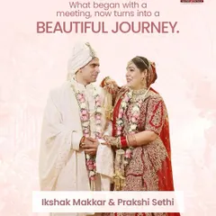 We are delighted to celebrate the beautiful journey of Ikshak and Prakshi. What began with a meeting has now turned into a lifelong partnership, and we are so happy to have been a part of their story.