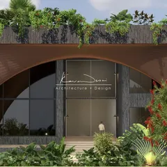 This is what I mean by blurring the lines between inside and out. The strong architectural arch is softened by a cascade of rooftop greenery, creating a home that feels both powerful and alive. It’s a design that breathes.