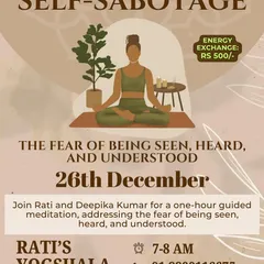 Are you held back by a fear of being seen, heard, or understood? This workshop on Removing Self-Sabotage is a guided meditation to explore and release these deep-seated blockages, helping you connect to your higher, more confident self.