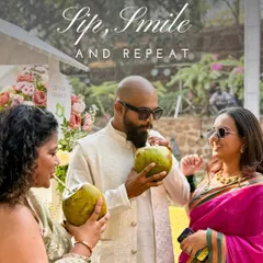 Sip, smile, and repeat. My signature coconut water cart is perfect for cooling down and adding a fun, tropical vibe to your wedding day.