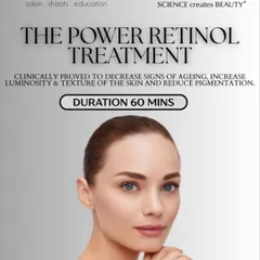 For clients concerned with signs of ageing, I offer The Power Retinol Treatment from Skeyndor. This 60-minute facial is clinically formulated to reduce fine lines, improve skin texture, and correct pigmentation for a more luminous, youthful complexion.
