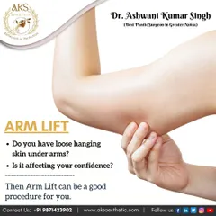 This graphic explains when an arm lift is a good option. If you have loose skin under your arms that makes you self-conscious, this procedure can restore a firmer, more toned look.