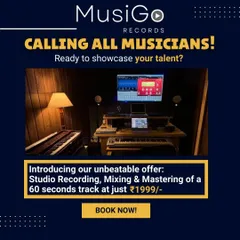 Perfect for social media creators, this package offers studio recording, mixing, and mastering for a 60-second track at an unbeatable price. It's a great way to elevate your reels and online content.