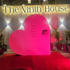 A large, inflatable pink heart installation we created for "The Ninth House" restaurant. This served as a popular photo spot for guests during the Valentine's season.