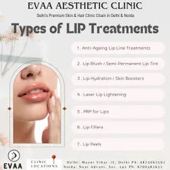 An overview of the different types of lip treatments we provide. Our services range from anti-aging line treatments and lip fillers to PRP for lips and laser lip lightening.