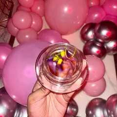 A colourful appetizer served in a glass jar, reflecting the fun and festive atmosphere of the Sweet 16 party.