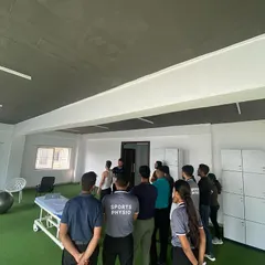 A wide view of our team during a practical training session. We regularly invest in upgrading our skills to ensure we provide the most effective and current treatment methods.