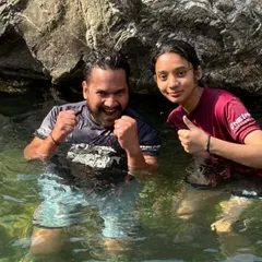 It's not all work and no play. Cooling off in the river was a highlight of our Lansdowne trip, creating lasting memories for me and my students.