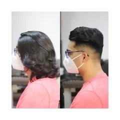 This is what a life-changing, post-lockdown trim looks like. We went from long, grown-out hair to a clean, classic cut with a tight fade.