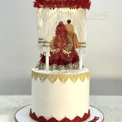 This Mandap cake was a true labor of love for my sister-in-law's anniversary. In my class, you'll learn the structural planning required to create such intricate and culturally significant celebration cakes.