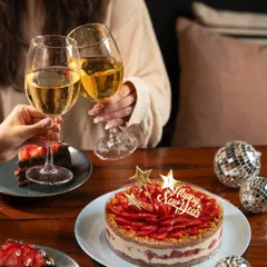 There's nothing like toasting to a new year with good company and a delicious cake. Our Strawberry Biscoff Cheesecake is the perfect centerpiece for any New Year's Eve party.