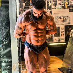 The Iron Machine is loaded. My athlete Bantu Rathor, showcasing his incredible conditioning and muscle density.