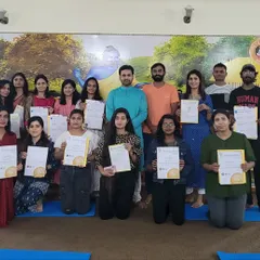 A group of newly certified teachers from our YTTC and Master in Yoga programs. It is a joy to see practitioners from different paths come together and achieve their goals.