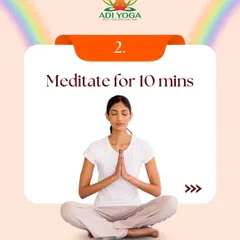 Sometimes all you need is to meditate for 10 minutes. This simple act can reset your mind and bring a sense of peace to your day.