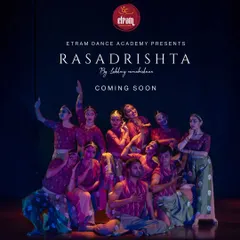 This is the official poster for our production 'Rasadrishta'. The show explores the 'navarasas' or nine emotions, bringing stories of the common person to the stage through experimental Bharatanatyam.