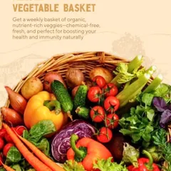 Bring the goodness of our farm to your kitchen every week. Our weekly vegetable basket is filled with a variety of fresh, chemical-free, and nutrient-rich veggies, harvested just for you.