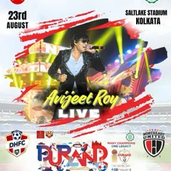 The official poster for my performance at the 134th Durand Cup Final closing ceremony in Kolkata.