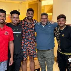 The Khan brothers with the one and only Suryakumar Yadav. It is a blessing to be surrounded by such incredible talent and to share our love for the game.