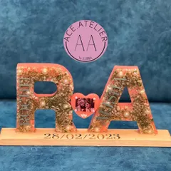 Don't let your wedding flowers wilt away. I can preserve your precious varmala or bridal bouquet in these custom initial stands, creating a beautiful and lasting reminder of your special day that you can display in your home.