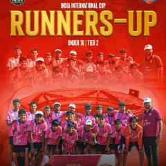 The Under-16 team also secured a Runners-Up finish in Tier 2 at the India International Cup, showing consistency across age groups.
