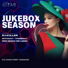 This flyer for a "Jukebox Season" ladies' night shows my experience with themed events that cater to a specific audience.