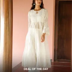 My Neesa Anarkali Kurta Set in white is all about graceful movement. The flared silhouette is flattering and incredibly comfortable, perfect for when you want to feel a little extra special.
