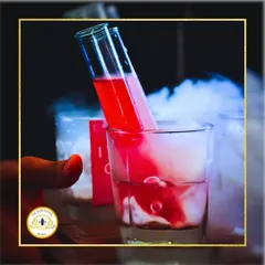 We love to serve drinks in unexpected ways. These smoking shots served in test tubes are a perfect example of our molecular gastronomy approach, creating a wow factor for guests.