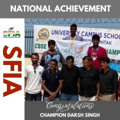 Celebrating Darsh Singh's first National Medal in the 200m Butterfly at the CBSE National Championship. He is making Haryana and our entire academy proud.