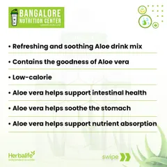 Our recommended aloe drink mix is a refreshing, low-calorie way to support intestinal health and nutrient absorption. It's a simple addition to your daily routine for better digestive wellness.