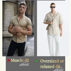 What's in for 2025? Ditch the muscle-fit shirts and embrace oversized or relaxed-fit styles for a more contemporary and comfortable look.