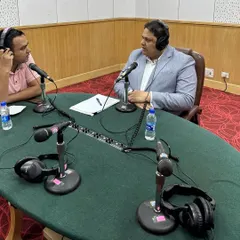 A view of the studio setup where I address legal issues faced by consumers. From this table, I have explained procedures for filing consumer complaints and seeking compensation for bad service or defective goods.