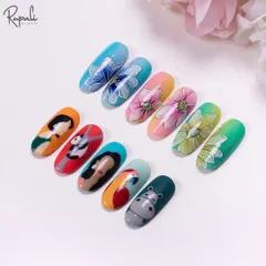 A fun and whimsical set combining translucent floral designs with cute, hand-painted animal and character art.