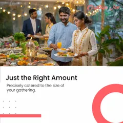 For any gathering, I provide just the right amount of food, precisely catered to the size of your party. This ensures quality and freshness without unnecessary waste, as seen in this family gathering.