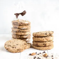 Our Oatmeal Chocolate Chip Cookies, a heartier version of the classic. These cookies are perfect for a grab-and-go snack or a comforting treat any time of day.