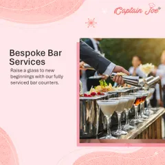 Raise a glass to new beginnings with my bespoke bar services. This image of a bartender preparing cocktails at a fully serviced bar counter demonstrates the professional and stylish beverage solutions I offer for weddings.