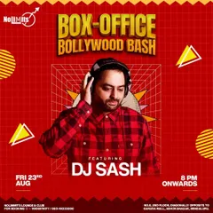 This poster for a 'Box-Office Bollywood Bash' highlights my focus on delivering hit music that gets everyone dancing, combining audio and video for a complete party.