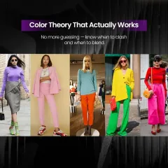 Stop guessing and start styling with our in-depth color theory module. We teach you the science and art of color, so you know exactly when to blend, when to clash, and how to create harmonious and impactful color palettes.