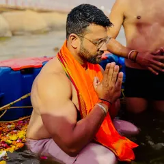 A moment of prayer in the holy waters of the Ganges. This experience was a powerful reminder of the importance of faith and humility.