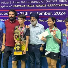 A proud moment for the entire Ignite family at the Haryana State Table Tennis Championship awards ceremony. Our players of different age groups showcasing their hard-earned medals and trophies.