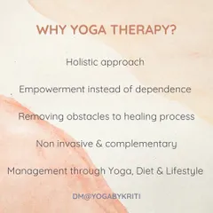 Yoga therapy with me is a holistic process. We look beyond just the physical symptoms to understand your unique mind-body constitution. My goal is to empower you with the knowledge and practices to manage your own health, creating lasting well-being instead of dependence on a therapist.
