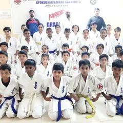 The students of our dojo after a successful grading event. Each belt is earned, never given.