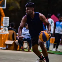 It's all about focus and control. Here I am demonstrating ball-handling skills during a 3x3 tournament. I teach my students how to protect the ball and create opportunities under pressure.